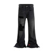 DARK PATCHWORK FLARE DENIM