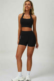 The Seraphine Halter Crop Top Shorts 2-Piece Set