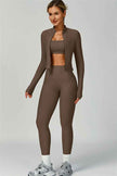 The Burst Jacket Sports Bra Leggings 3-Piece Set
