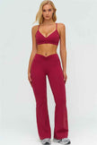 The Lushness Y-Back Sports Bra Flared Leggings 2-Piece Set