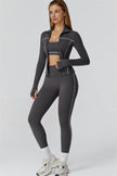 The Venus Zip Top Sports Bra Leggings 3-Piece Set