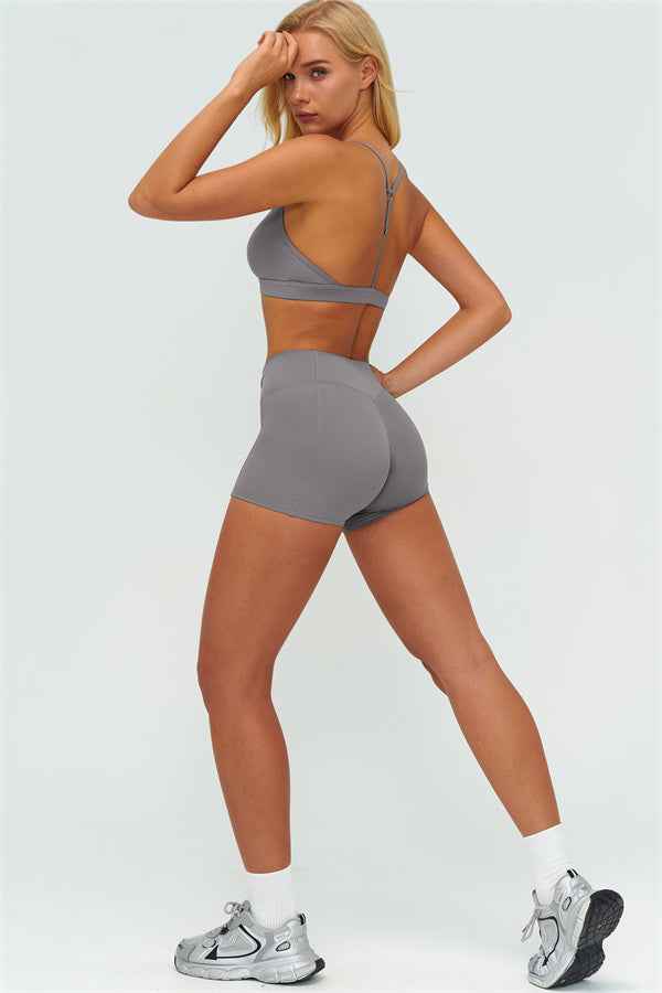 The Lushness Y-Back Sports Bra Shorts 2-Piece Set