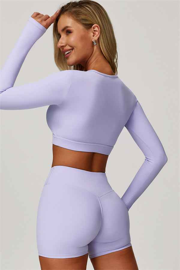 The Lavish Long Sleeve Cut-out Crop Top