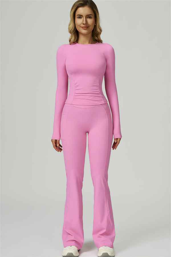 The FlexFit Active Top Flared Leggings 2-Piece Set