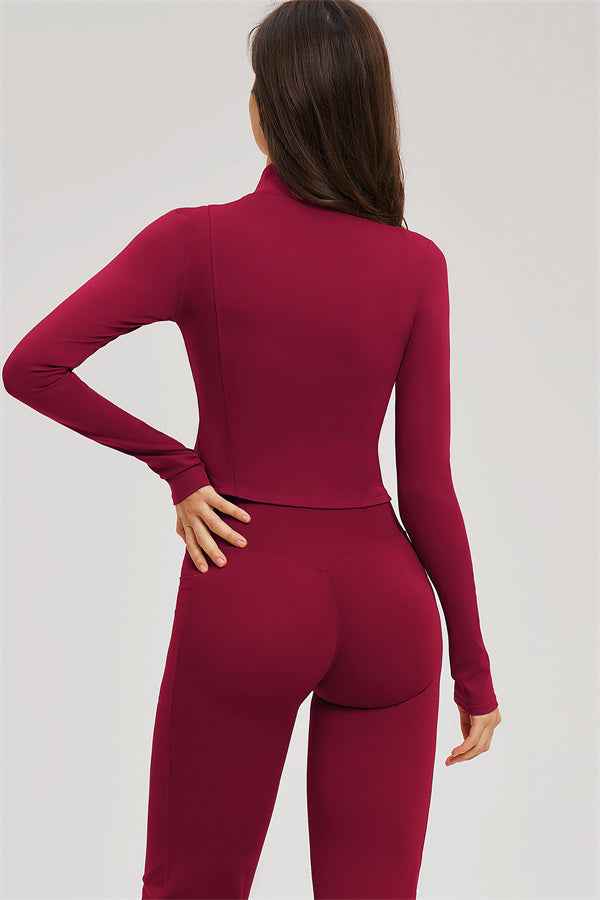 The Sizzle Zip Jacket Flared Leggings 2-Piece Set