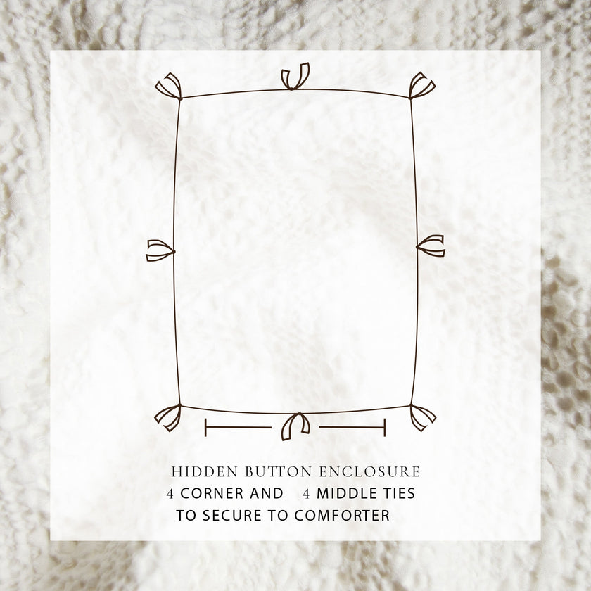 100% Cotton Honeycomb Waffle Duvet Set - Mattea Collection