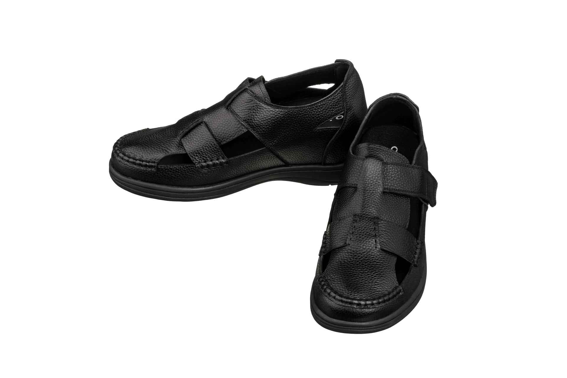 CALTO - K2661 - 3.2 Inches Taller (Black) - Casual Fisherman Sandal