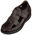 CALTO - K2662 - 3.2 Inches Taller (Dark Brown) - Casual Fisherman Sandal