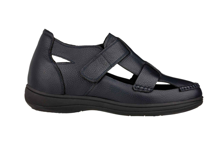 CALTO - K2663 - 3.2 Inches Taller (Navy) - Casual Fisherman Sandal