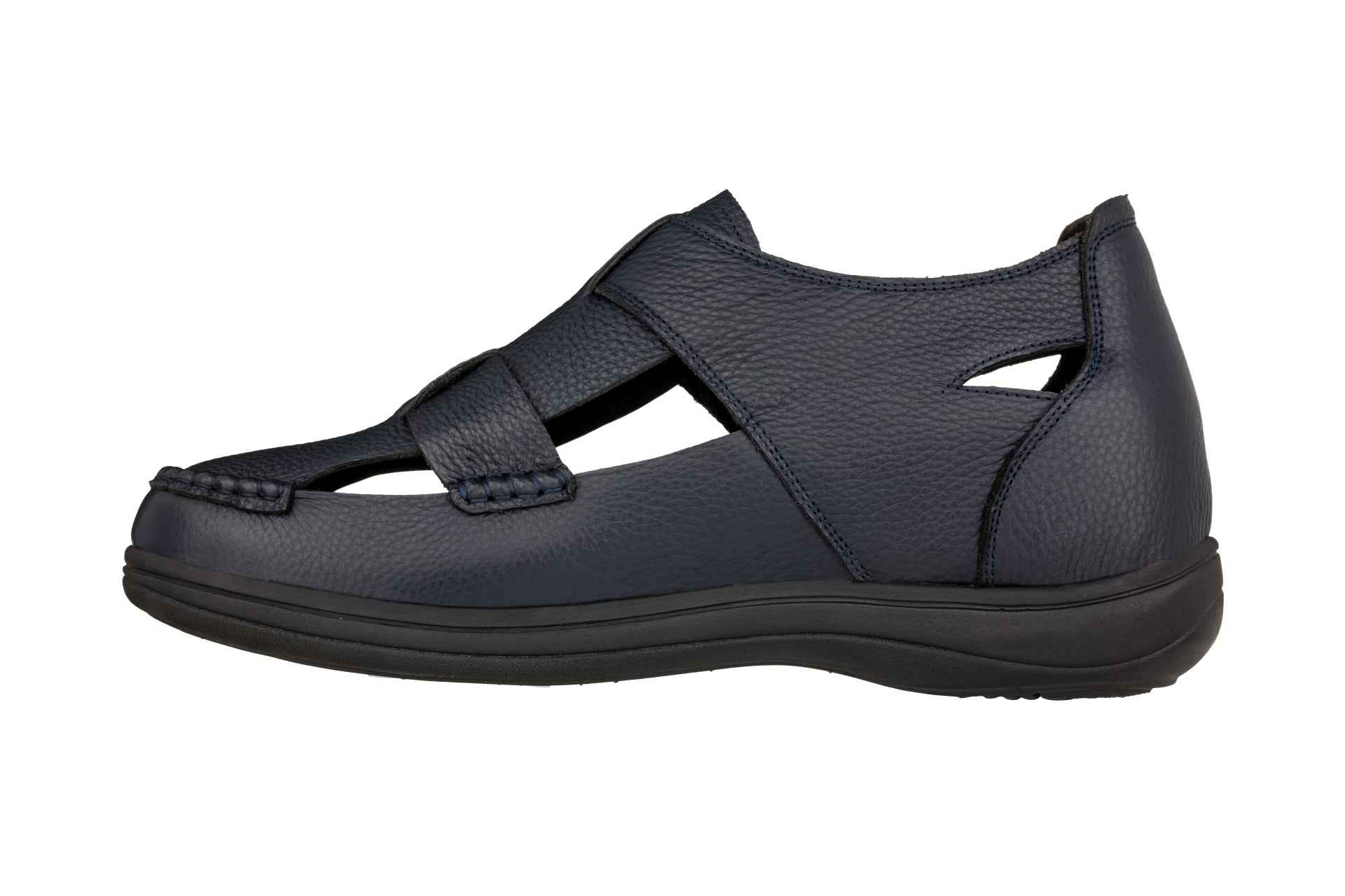 CALTO - K2663 - 3.2 Inches Taller (Navy) - Casual Fisherman Sandal