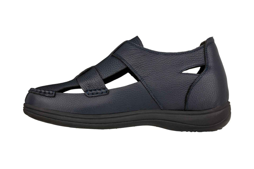 CALTO - K2663 - 3.2 Inches Taller (Navy) - Casual Fisherman Sandal
