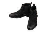 TOTO - K92081 - 3 Inches Taller (Nubuck Black) - Chelsea Ankle Boots