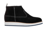 CALTO - Y30021 - 3 Inches Taller (Nubuck Black) - Zipper Boots