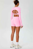 The Ember Sports Bra Crop Top Shorts 3-Piece Set