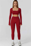 The Reign Long Sleeve Crop Top Leggings 2-Piece Set