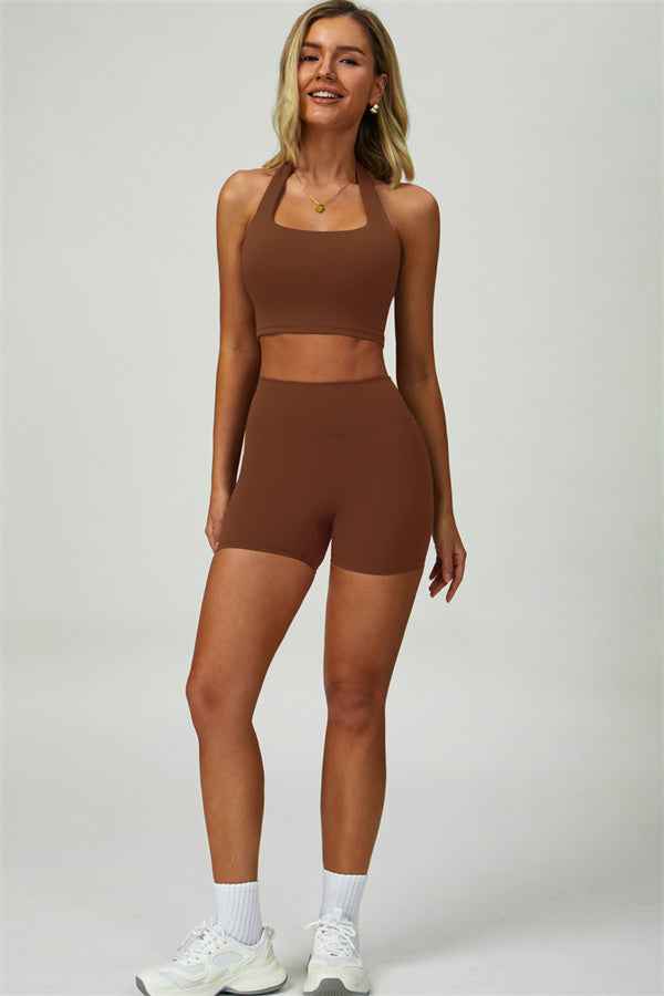 The Seraphine Halter Crop Top Shorts 2-Piece Set