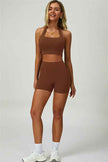 The Seraphine Halter Crop Top Shorts 2-Piece Set