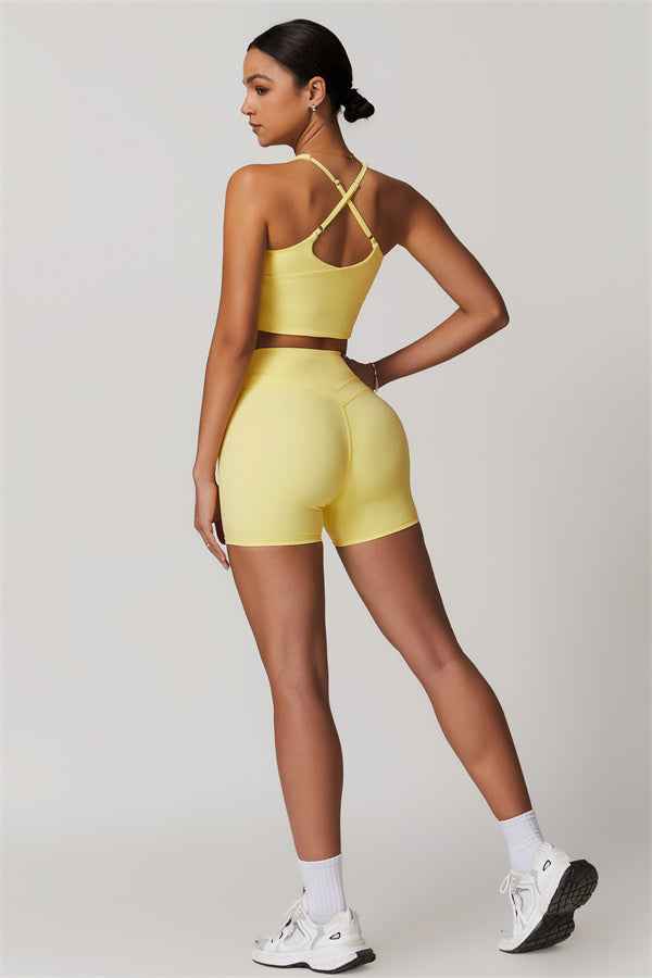 The Enigma Cross Back Vest Shorts 2-Piece Set