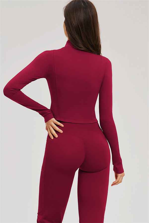 The Sizzle Zip Jacket Sports Bra Flared Leggings 3-Piece Set