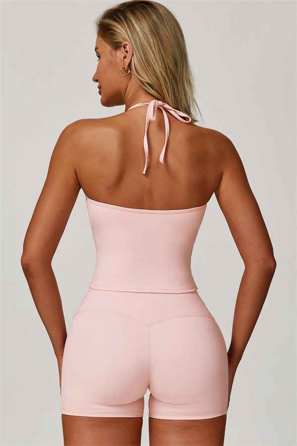 The Surge Halter Crop Top Shorts 2-Piece Set