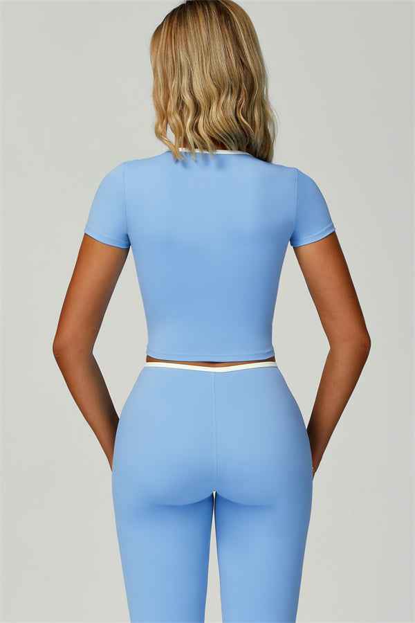 The Skyline Tie Top Flared Leggings 2-Piece Set