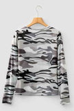 Western Camo Mesh Long Sleeve Top
