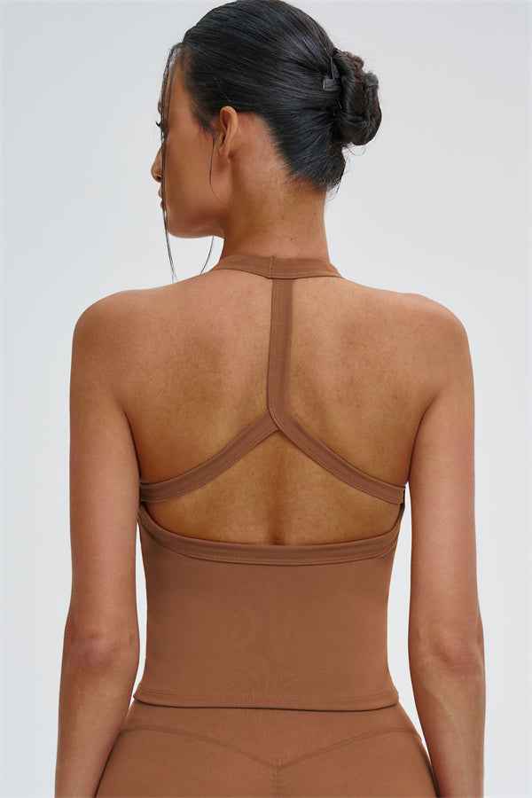 The Slate Y-Back Top Flared Leggings 2-Piece Set