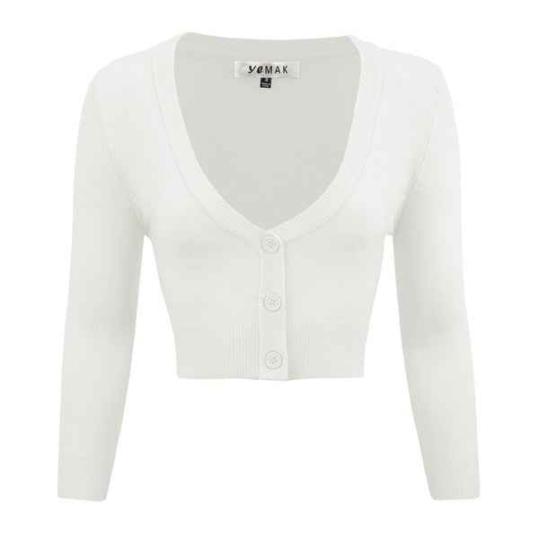 Women's Cropped Bolero 3/4 Sleeve Cardigan