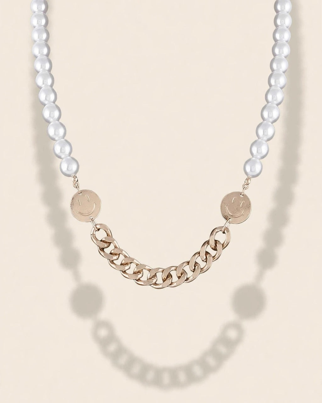 Two Toned Pearl N Bead Necklace