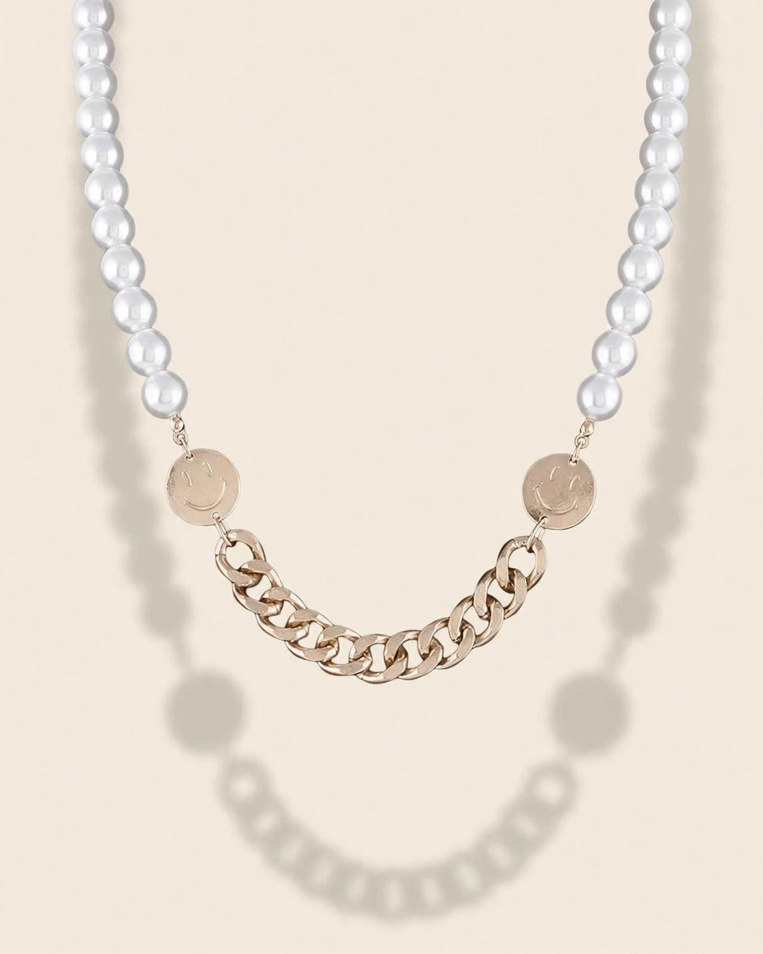 Two Toned Pearl N Bead Necklace