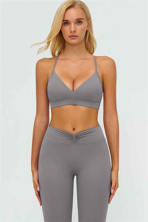 The Lushness Y-Back Sports Bra Flared Leggings 2-Piece Set