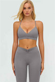 The Lushness Y-Back Sports Bra Flared Leggings 2-Piece Set