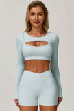 The Lavish Long Sleeve Cut-out Crop Top