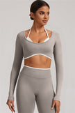 The Elevate New Long Sleeve Crop top Leggings 2-Piece Set