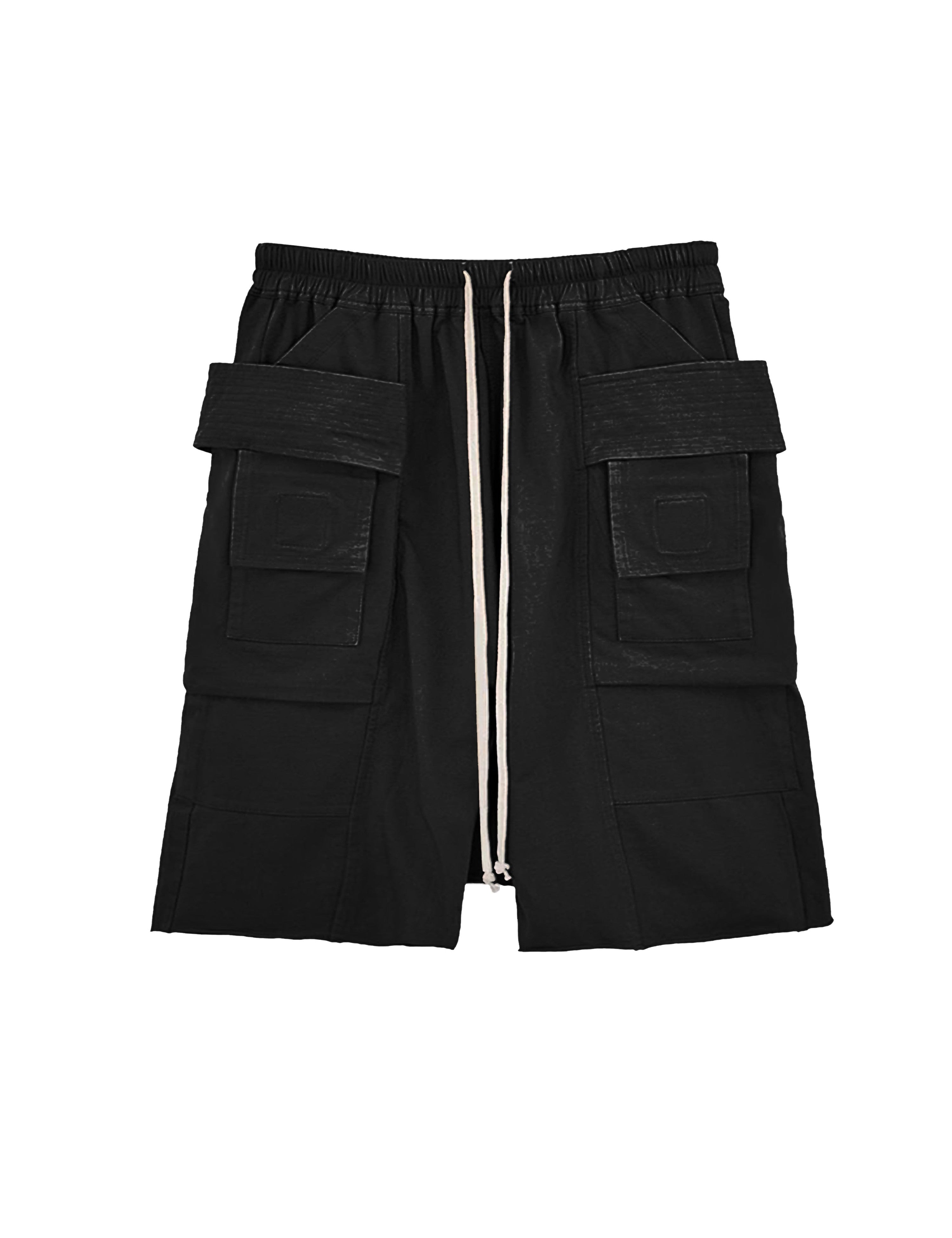 NOIR DROP-CROTCH CARGO SHORTS