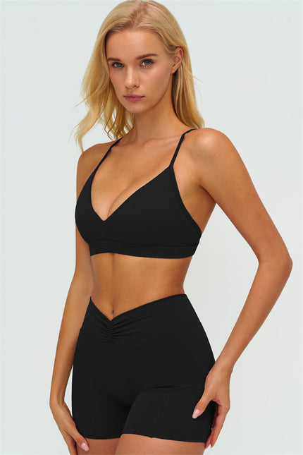 The Lushness Y-Back Sports Bra Shorts 2-Piece Set
