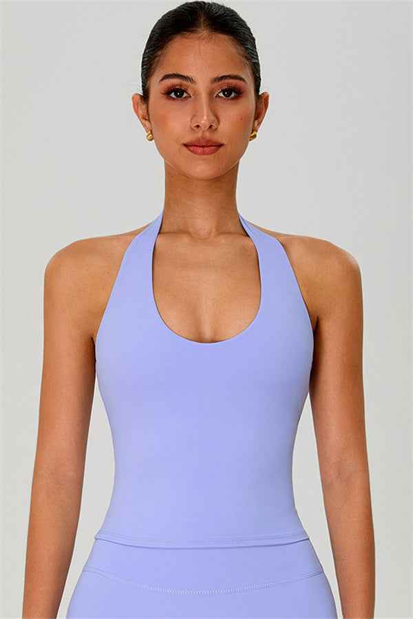 The Solid Halter Tank Top