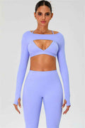 The Ember Sports Bra Crop Top Leggings 3-Piece Set