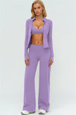 The Twirl Zip Jacket Sports Bra New Straight Leg Pants 3-Piece Set