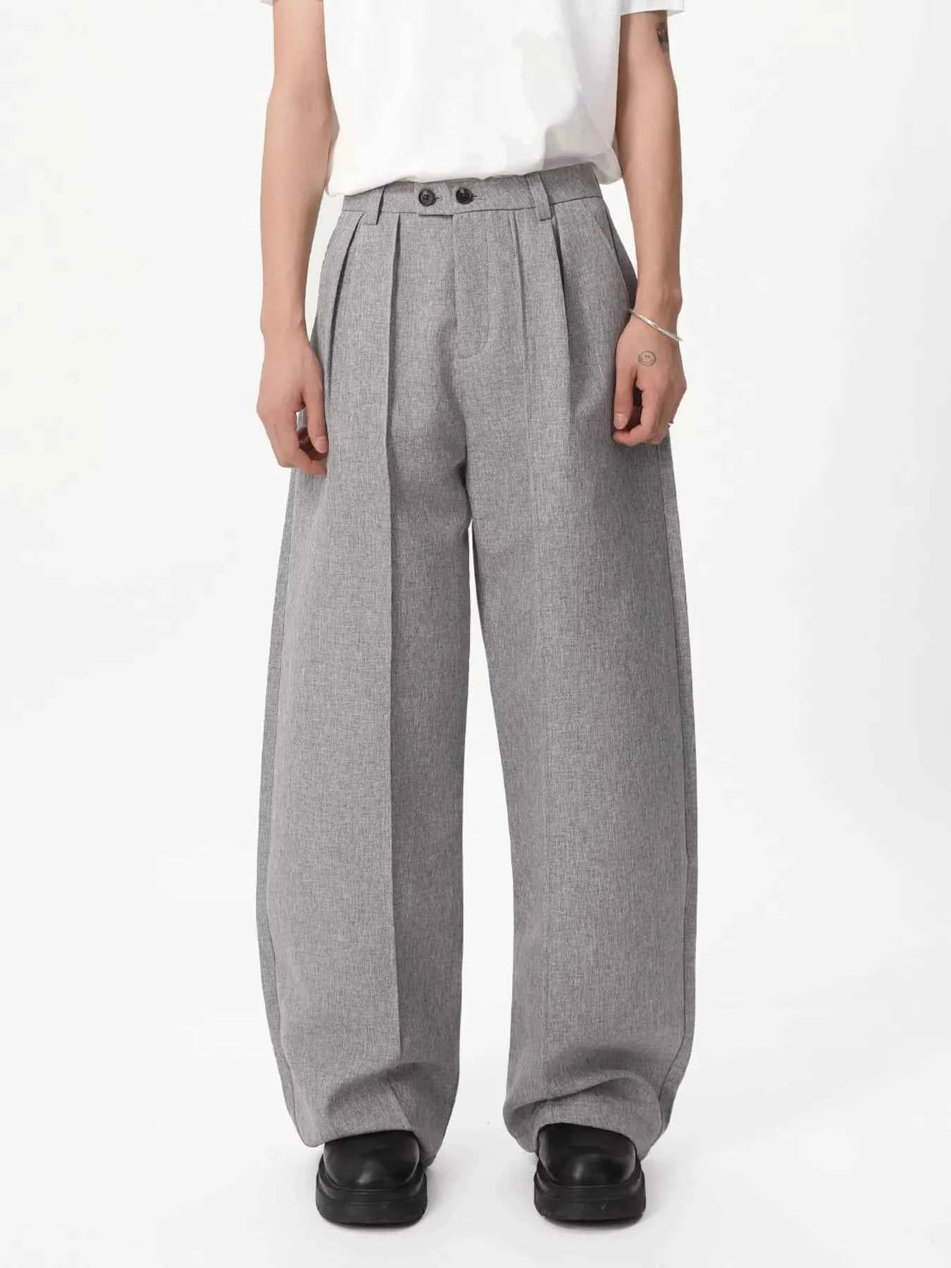 Men's Wide-Leg Pleated Pants