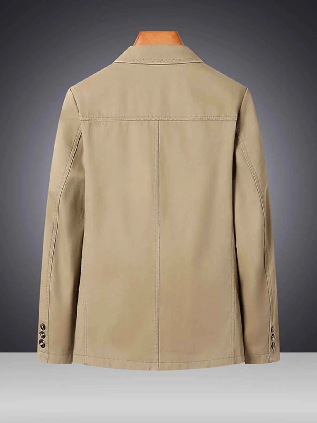 Men's Plus Size Lapel Collar Long Sleeve Blazer