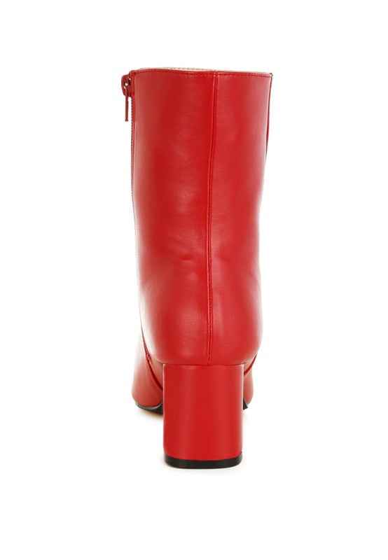 Kaira Metallic Accent Heel High Ankle Boots