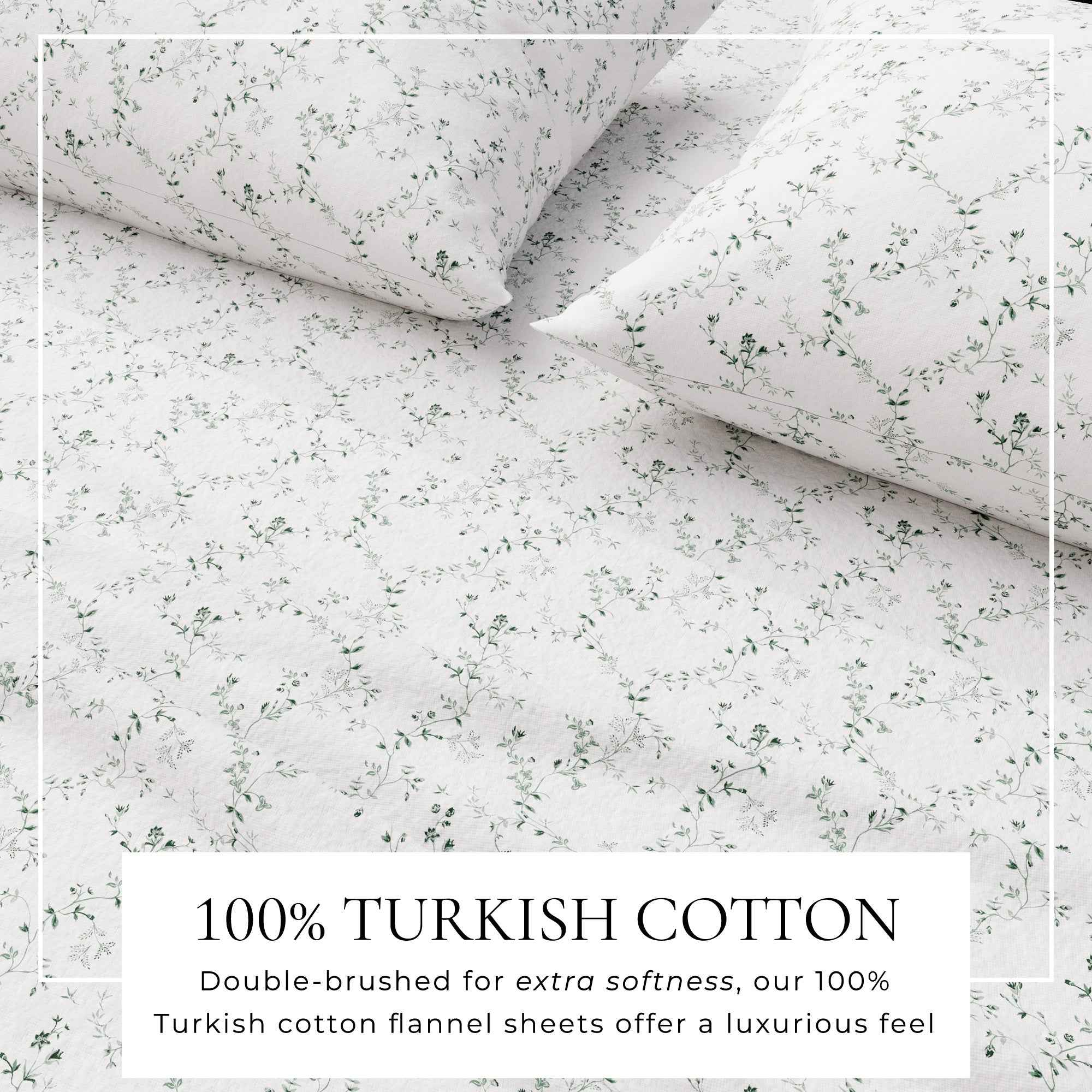 Turkish Cotton Flannel Sheet Set - Winter Floral Collection