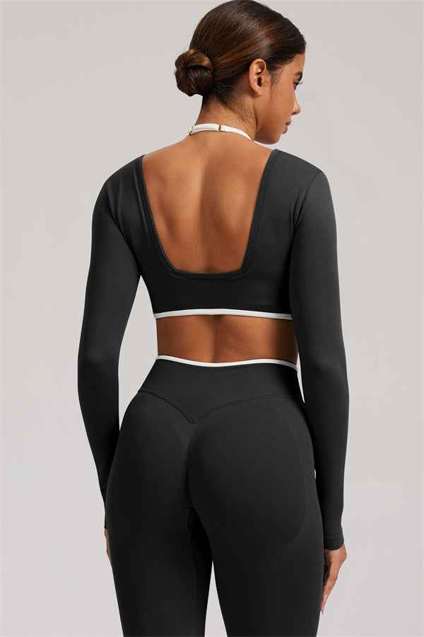 The Elevate New Long Sleeve Crop top Leggings 2-Piece Set