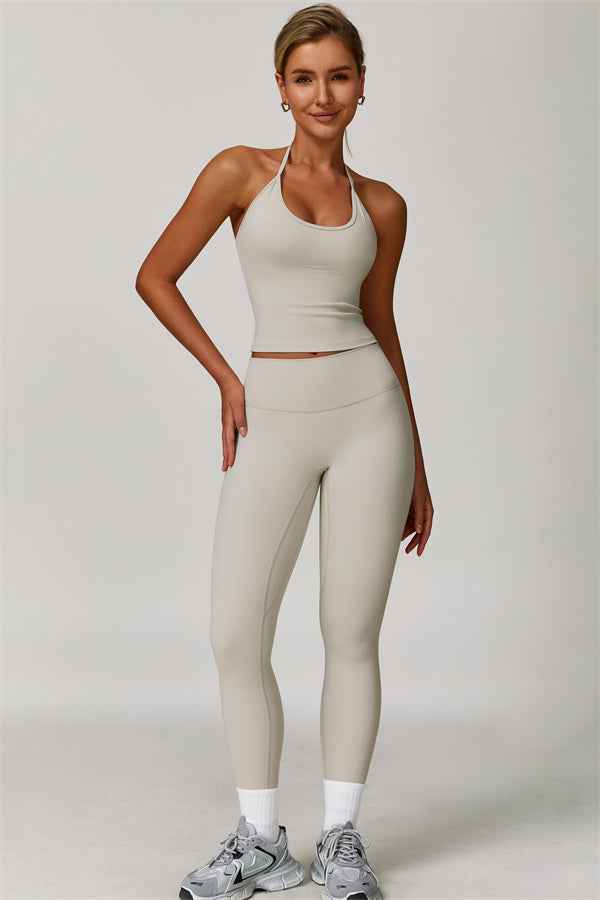 The Surge Halter Crop Top Leggings 2-Piece Set