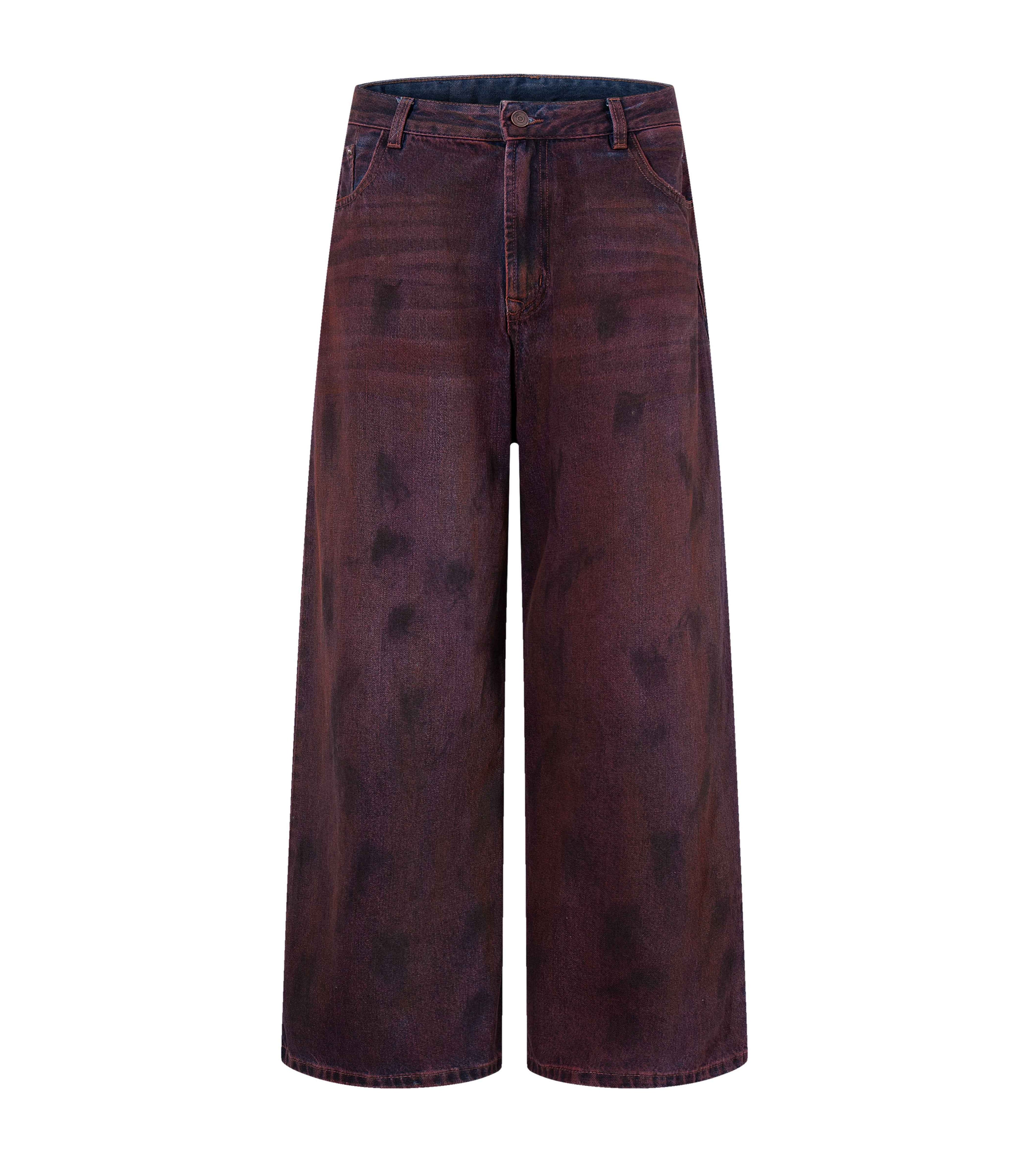 WIDEBOY BURGANDY DENIM