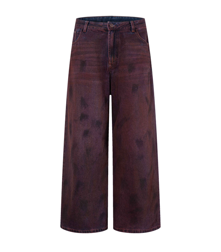 WIDEBOY BURGANDY DENIM