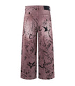 MAROON GRAFFITI DENIM