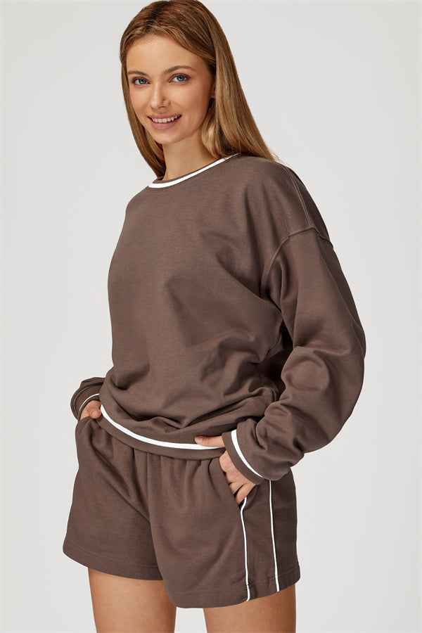 The Amara Sweatshirt Lounge Shorts 2-Piece Set