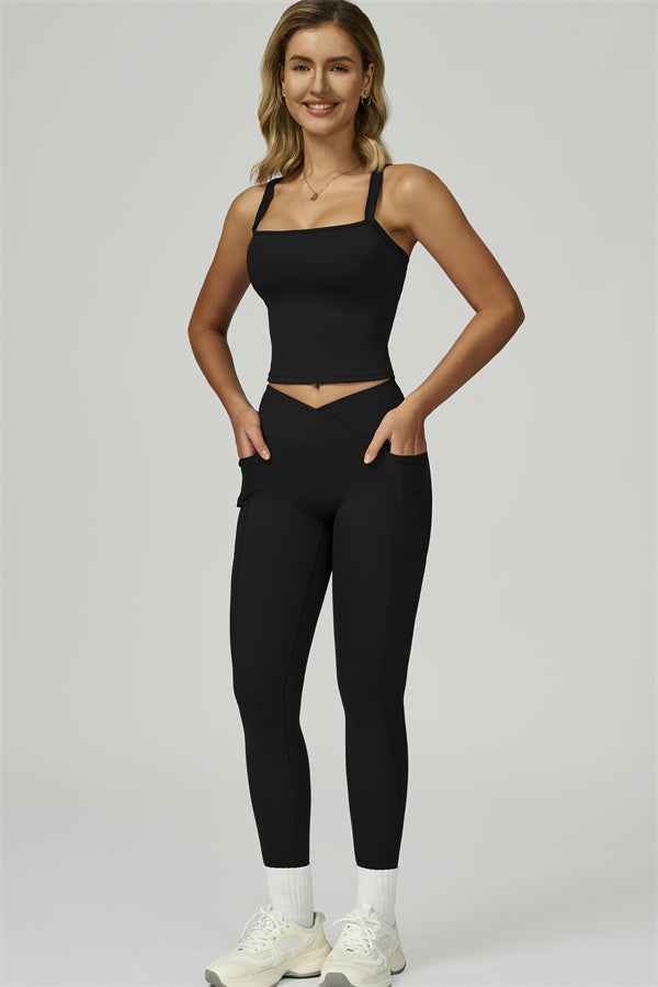 The Flourish Crop Tank Leggings 2-Piece Set